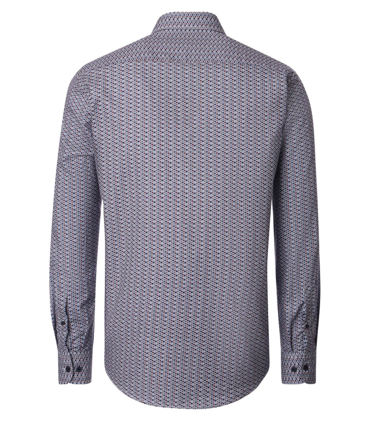 Casa Moda Cotton Printed Shirt Garnet