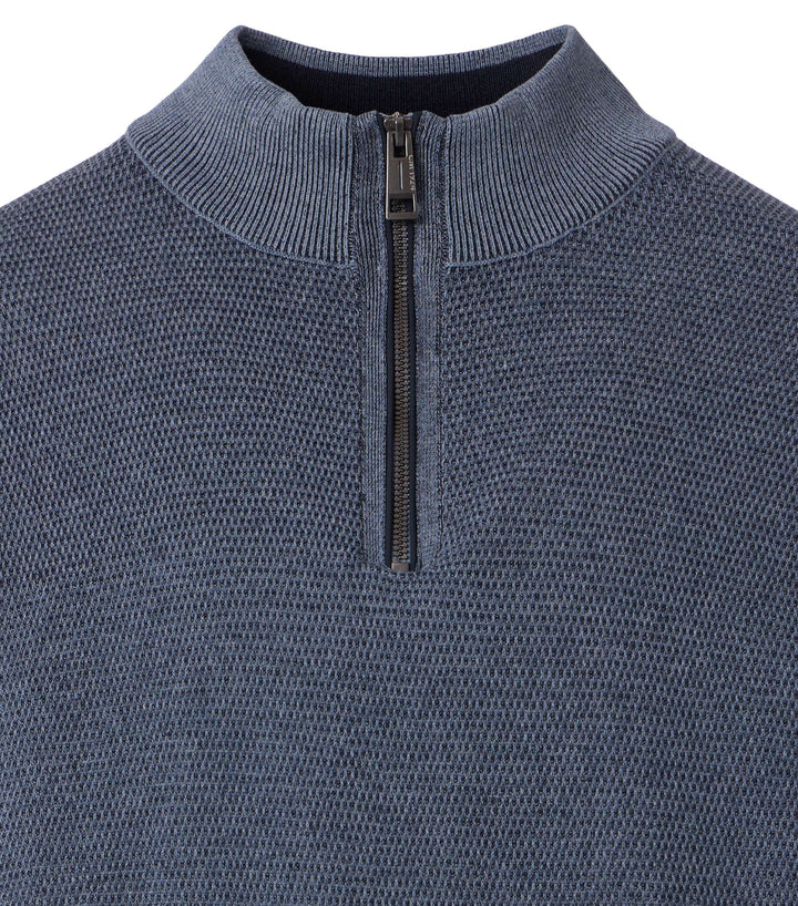 Casa Moda Cotton 1/2 Zip Silver