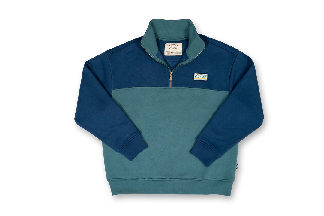 Bleubird Bracken 1/4 Zip Sweatshirt Teal