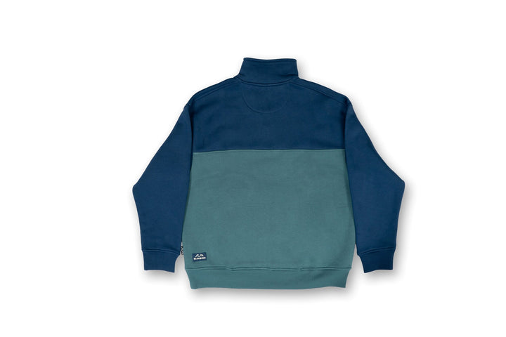 Bleubird Bracken 1/4 Zip Sweatshirt Teal