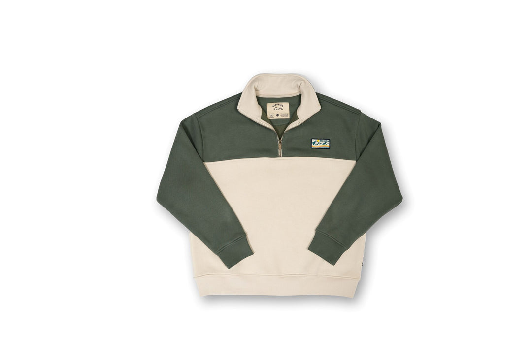 Bleubird Bracken 1/4 Zip Sweatshirt Sand