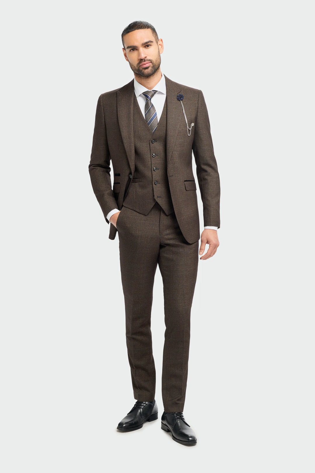 House Of Cavani Caridi Brown Suit