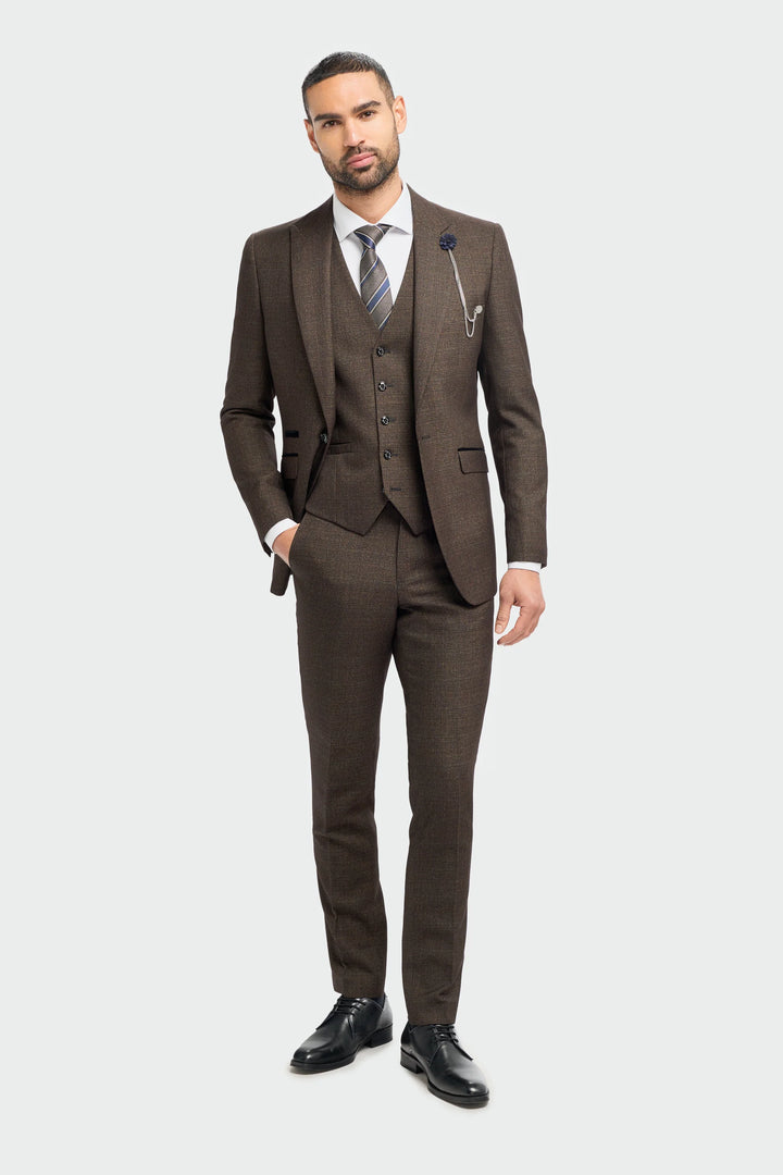 House Of Cavani Caridi Brown Suit