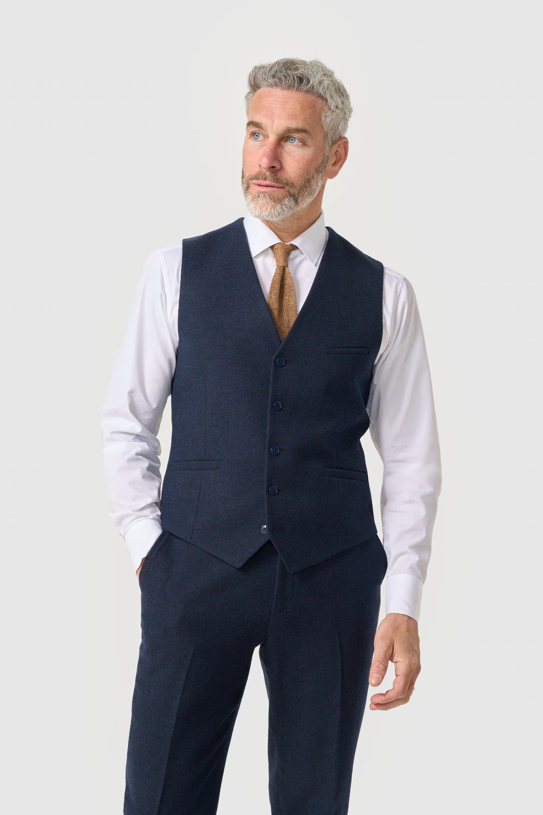 House Of Cavni Thomas Lush Tweed Suit Navy