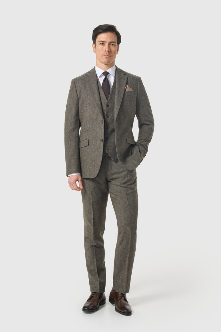 House Of Cavni Thomas Tweed Suit Sage