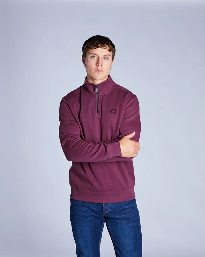 Diesel Dax Half Zip Sweatshirt Fig
