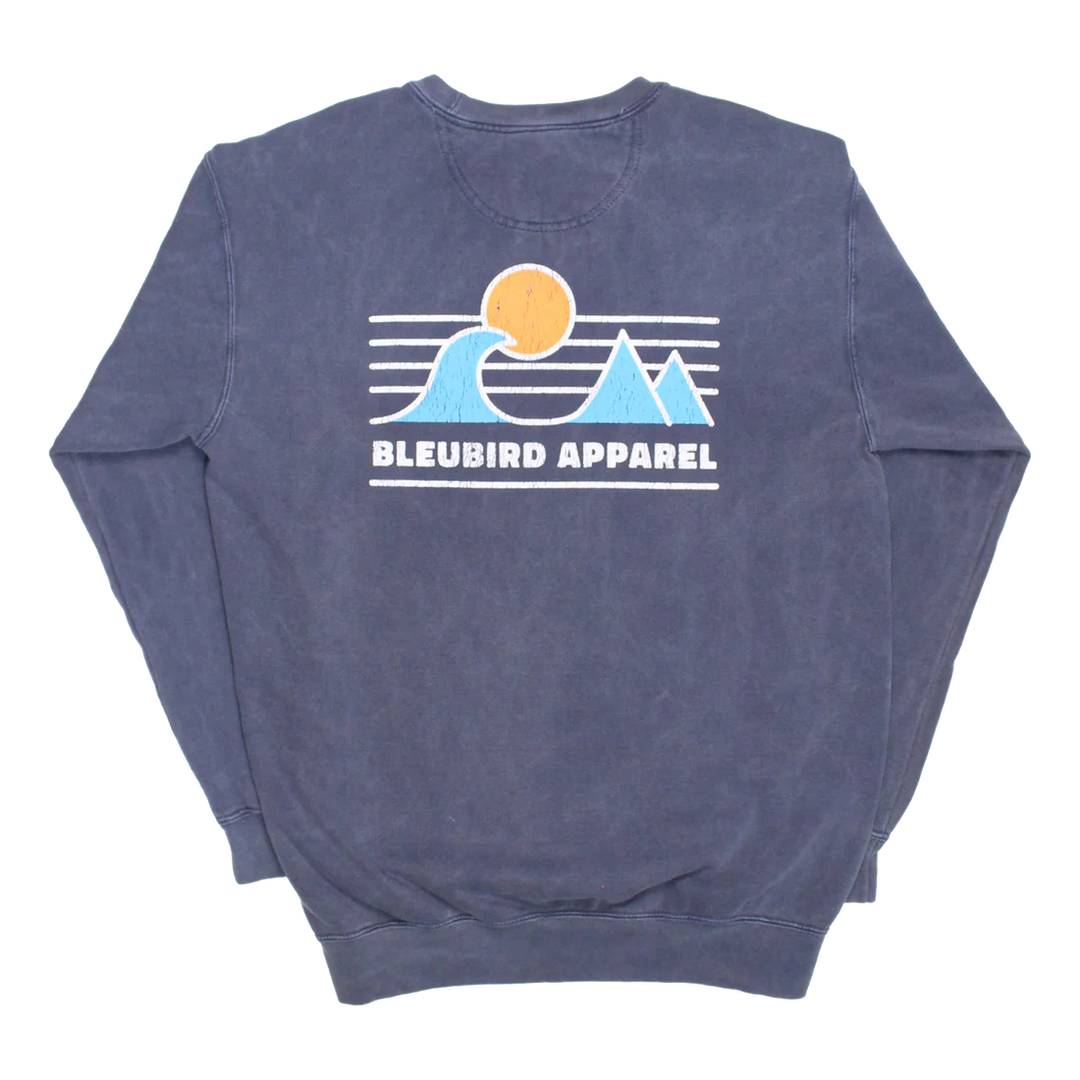 Bleubird Horizon Crew Neck Sweatshirt Denim