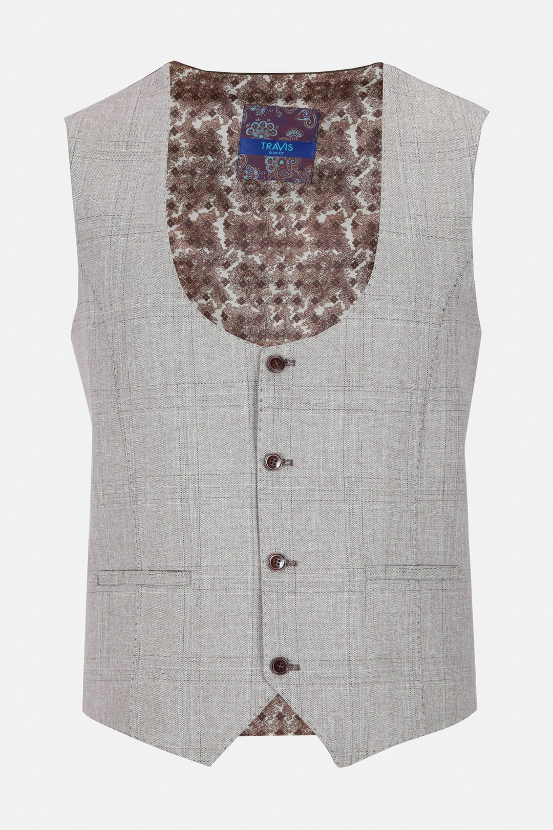 Benetti Travis Eiffel 3 Piece Suit Stone