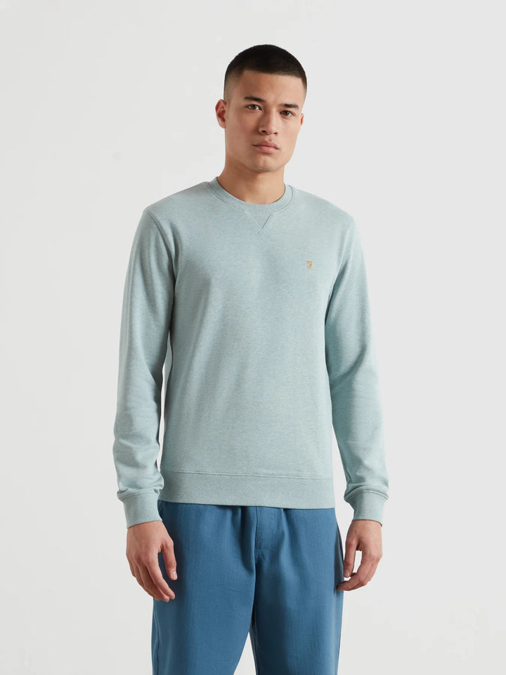 Farah Tim New Crew Green Mist Marl
