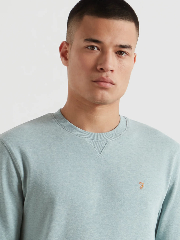 Farah Tim New Crew Green Mist Marl