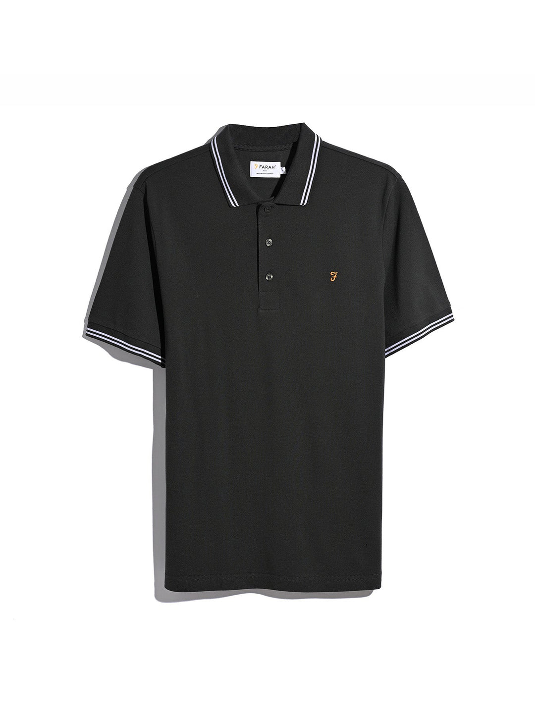 Farah Bowes Polo Shirt Washed Black