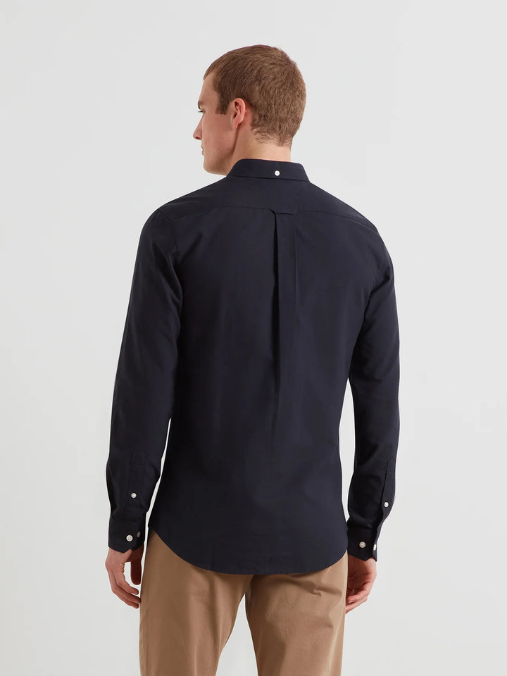 Farah Brewer Slim Fit Organic Cotton Oxford Shirt Navy