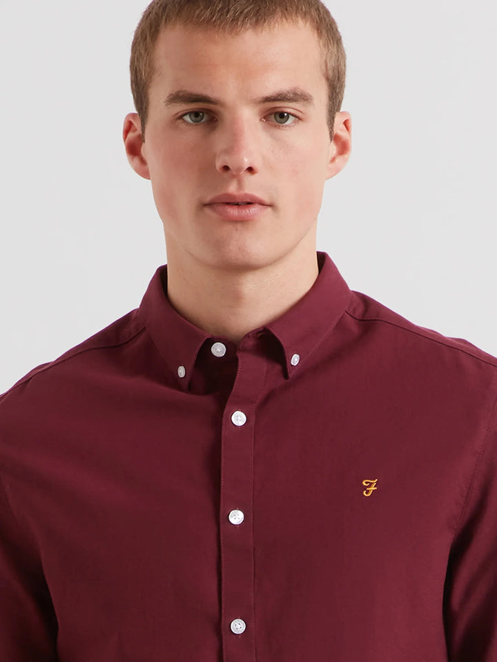 Farah Brewer Oxford Shirt Bordeaux