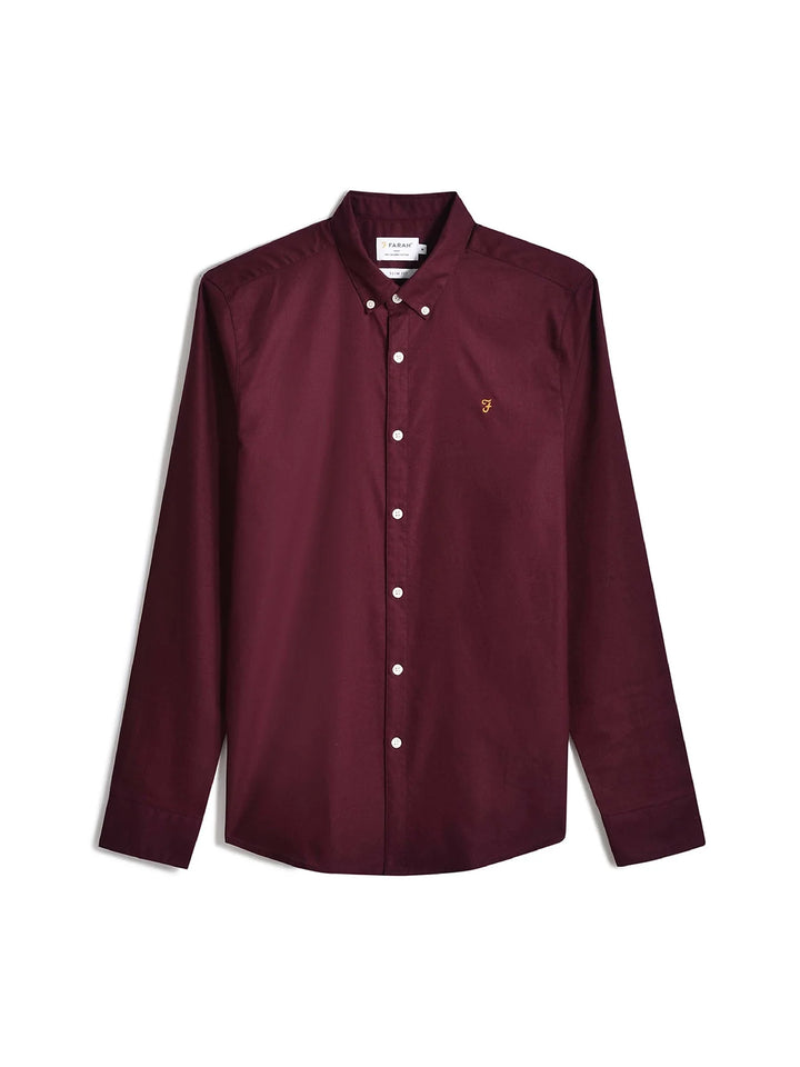 Farah Brewer Oxford Shirt Bordeaux