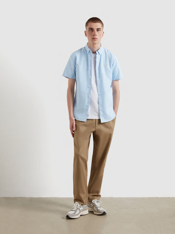 Farah Brewer Short Sleeve Shirt Sky