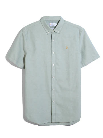 Farah Brewer Short Sleeve Shirt Jade