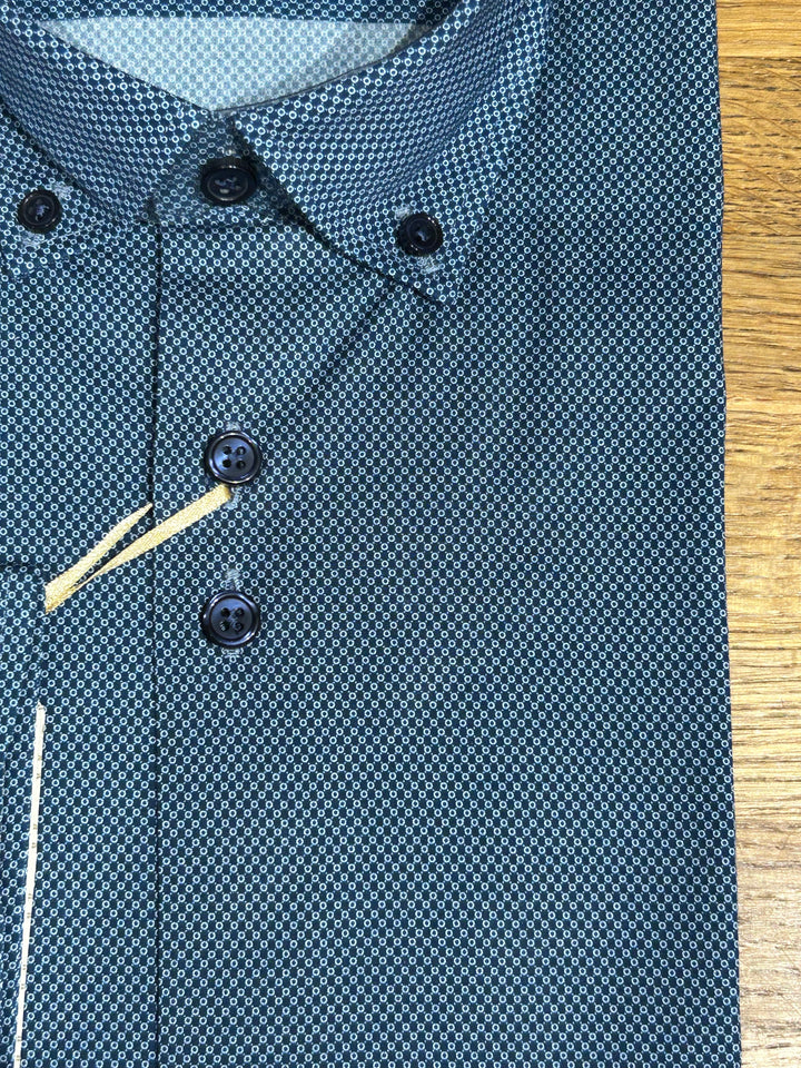 Gilded Gentlemen Shirt Print 20 Dress Blue