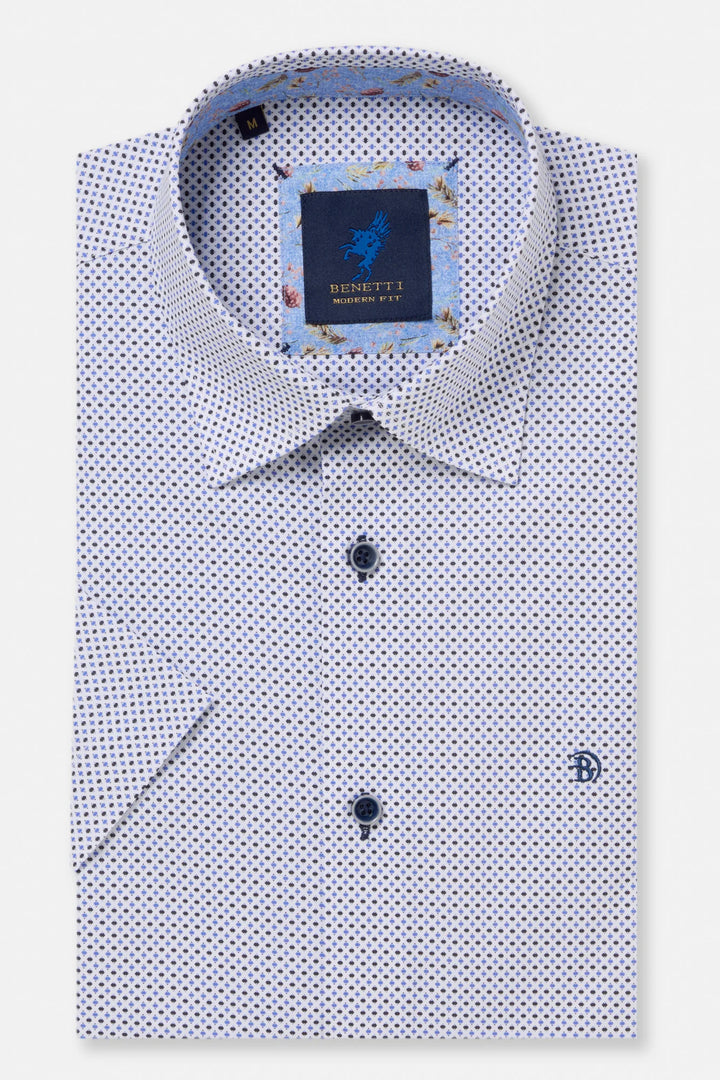 Benetti Finn Short Sleeve Casual Shirt Blue