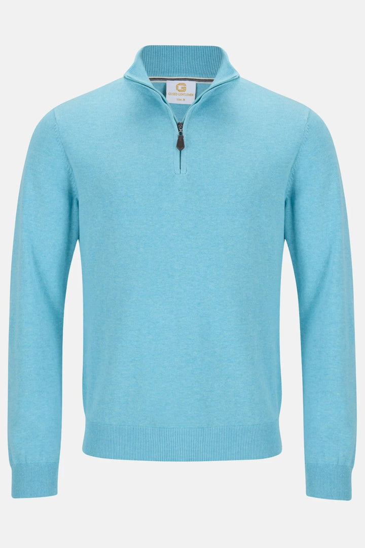 Gilded Gentlemen Harold 1/4 Zip Aqua