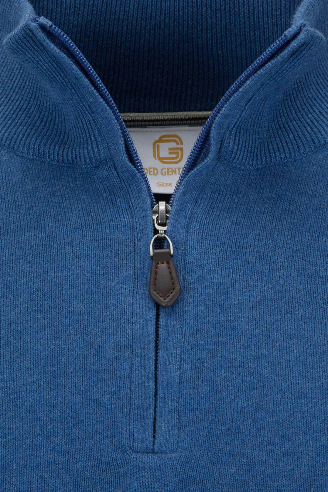 Gilded Gentlemen Harold 1/4 Zip Denim Ocean
