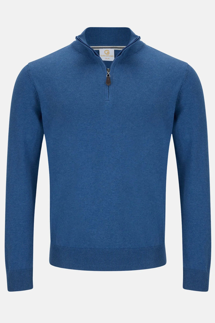 Gilded Gentlemen Harold 1/4 Zip Denim Ocean