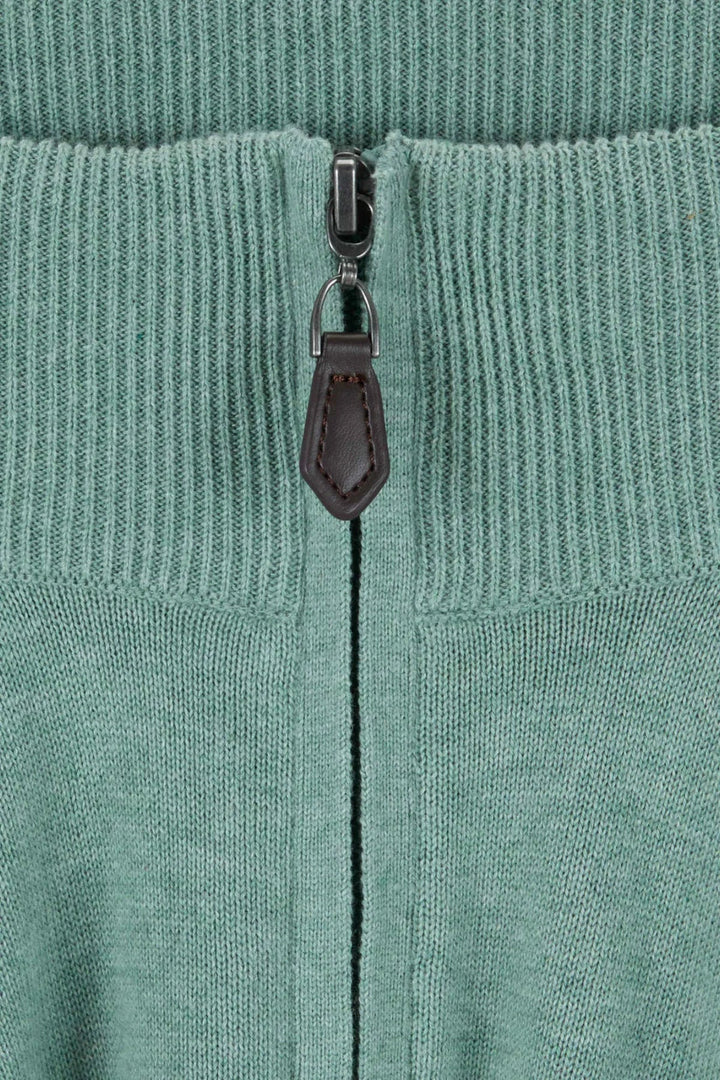 Gilded Gentlemen Harold 1/4 Zip Misty Green
