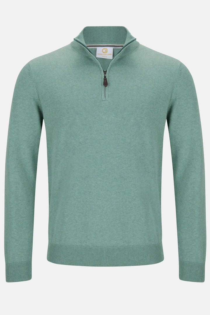 Gilded Gentlemen Harold 1/4 Zip Misty Green