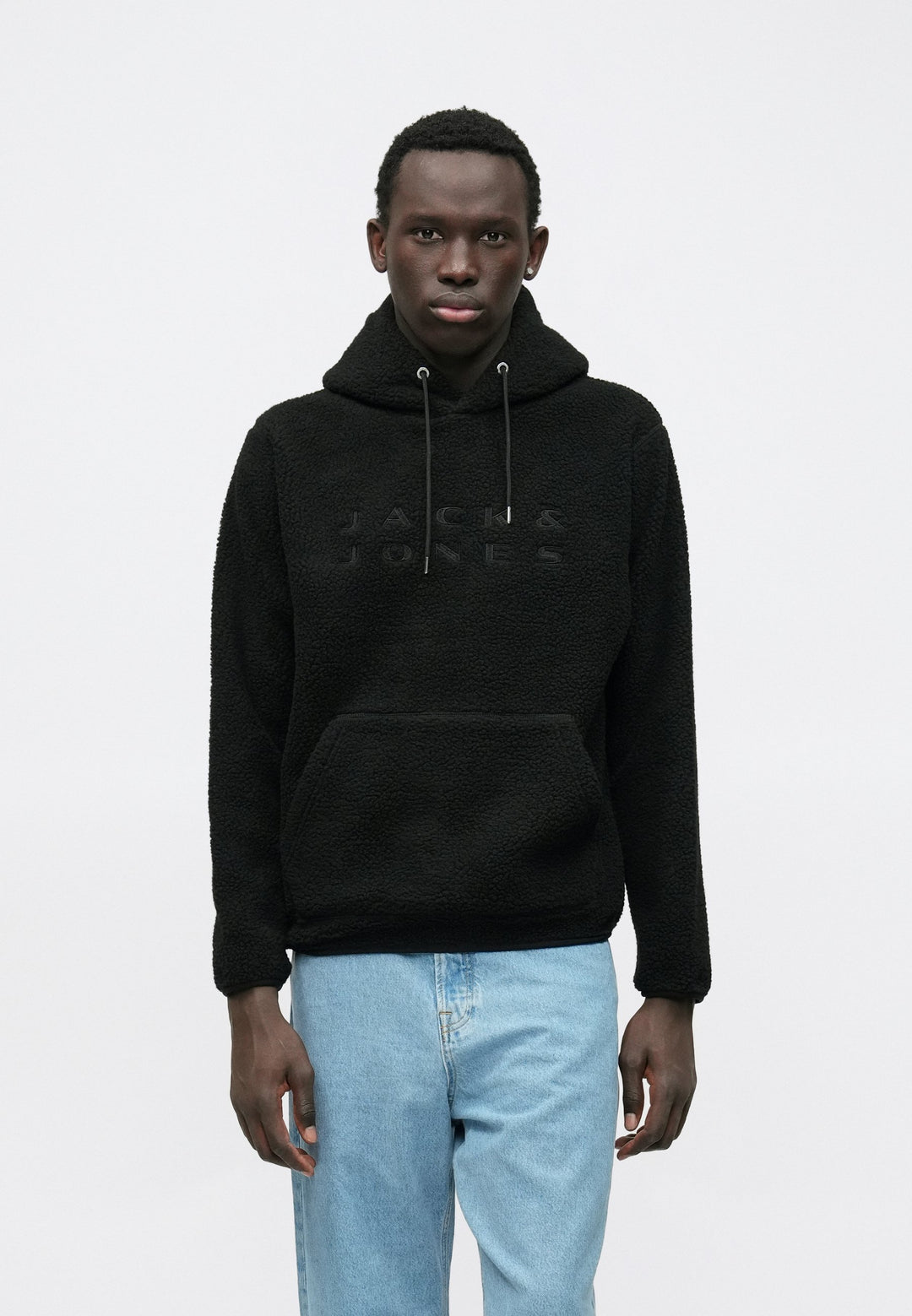 Jack & Jones Flare Teddy Hood Sweat Black