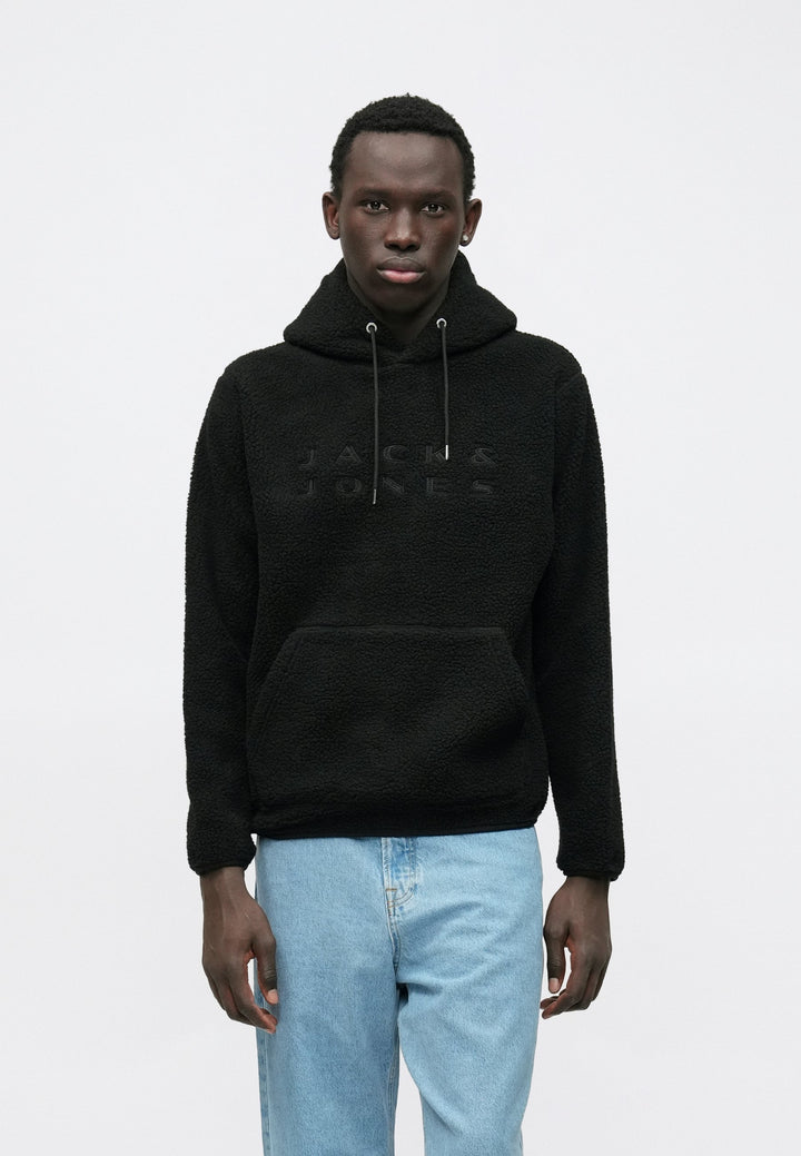 Jack & Jones Flare Teddy Hood Sweat Black