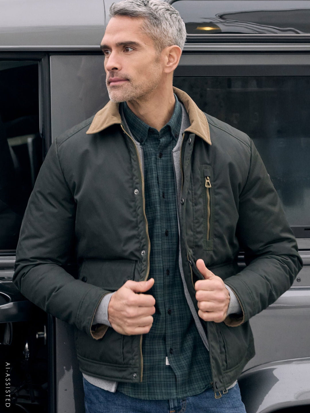 Lerros wax Jacket Olive Green
