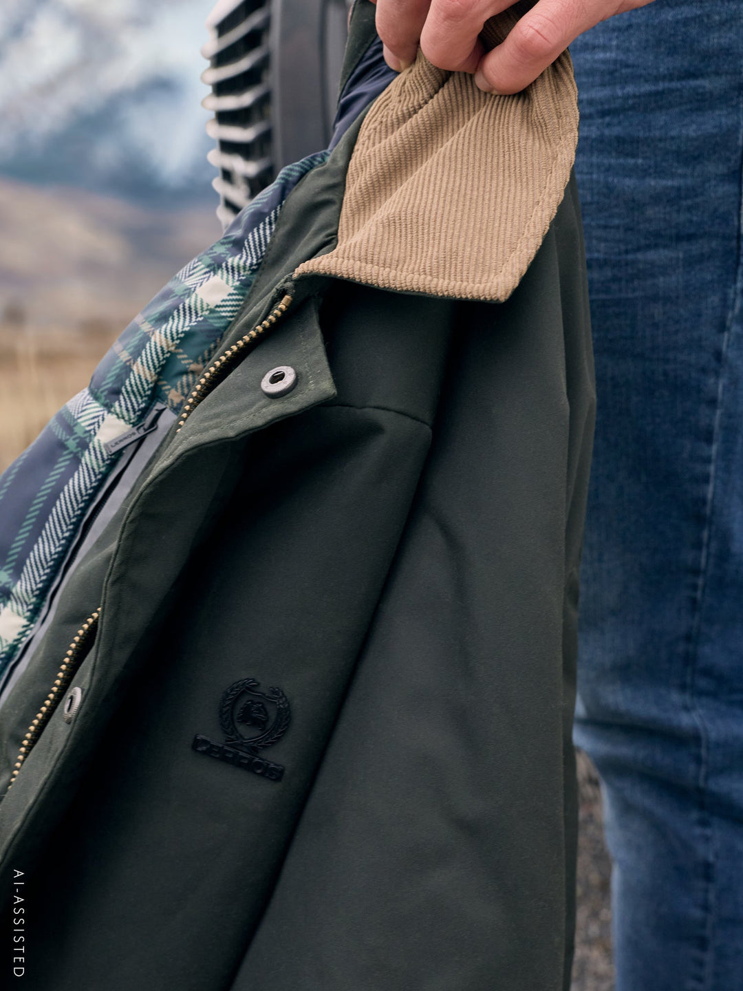 Lerros wax Jacket Olive Green
