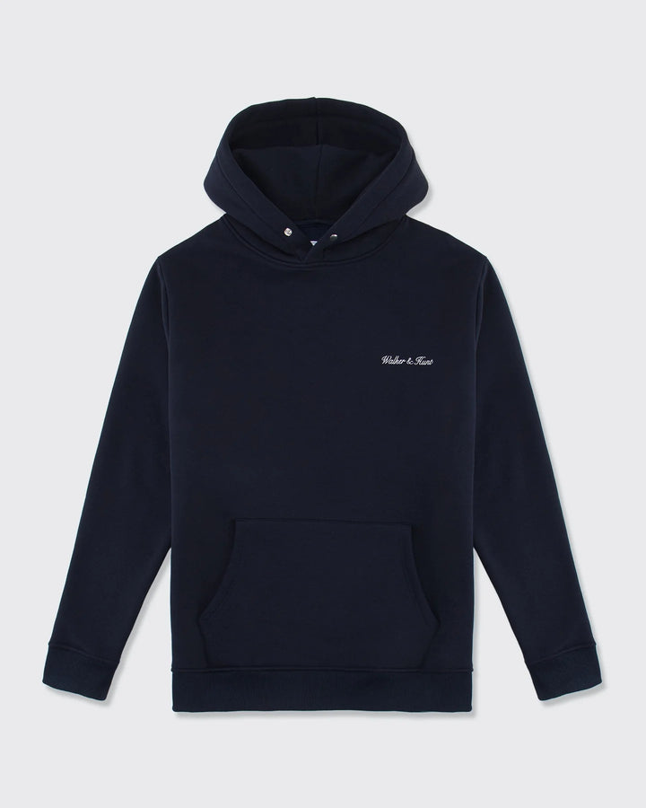 Walker & Hunt Script Hoodie Navy