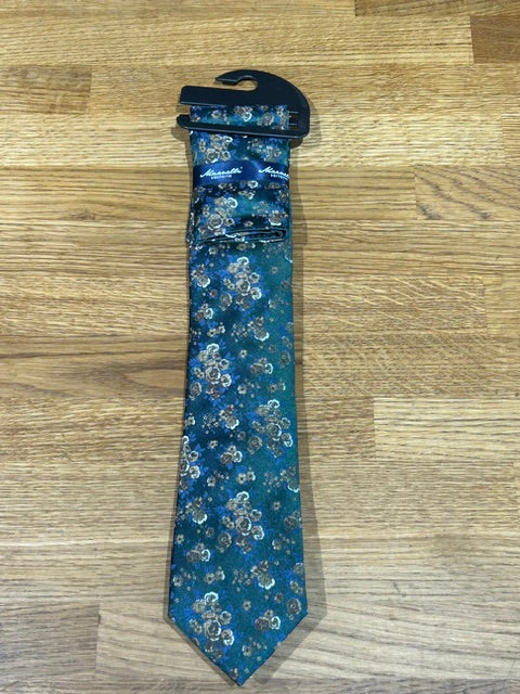 Marnelli Tie Set Dark Forest Green and Navy