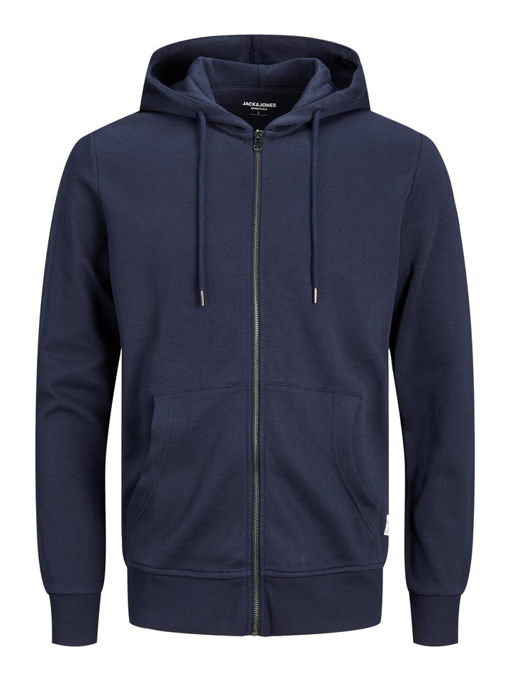 Jack & Jones Basic Sweat Full Zip Hoodie Navy 3XL-5XL