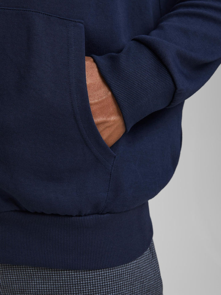 Jack & Jones Basic Sweat Full Zip Hoodie Navy 3XL-5XL