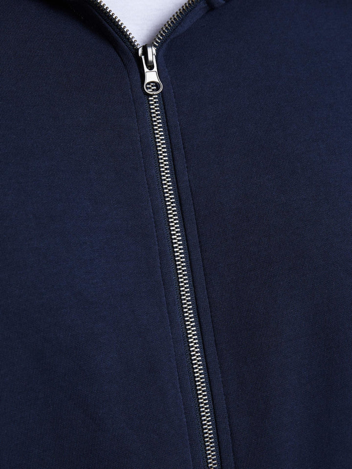Jack & Jones Basic Sweat Full Zip Hoodie Navy 3XL-5XL