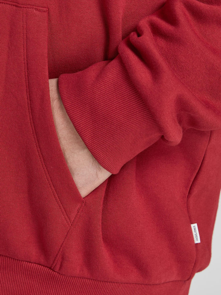 Jack & Jones Basic Sweat Hoodie  Red Dahila 3XL-5XL