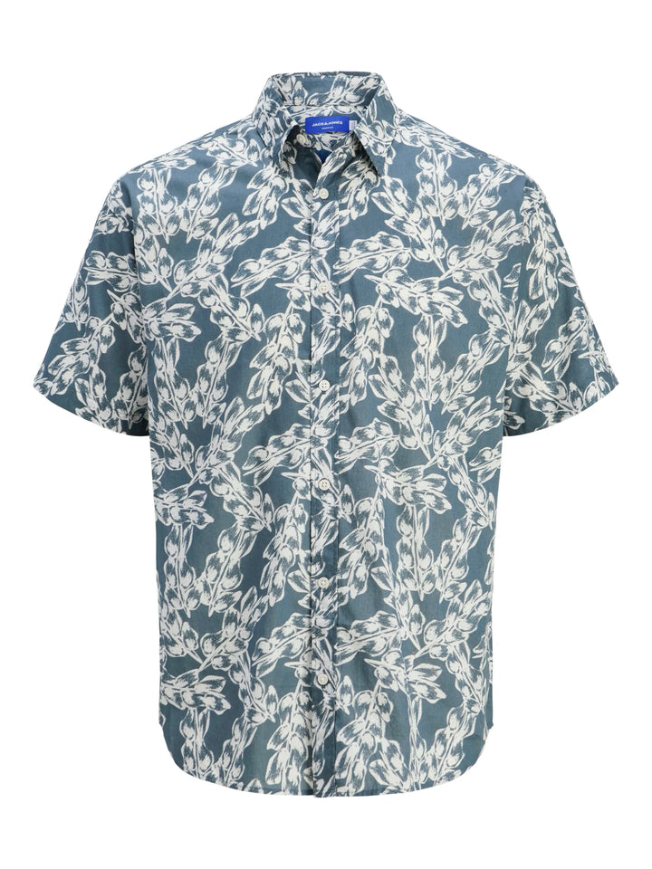 Jack & Jones Joshua Printed Short Sleeve Shirt Stormy Wheather