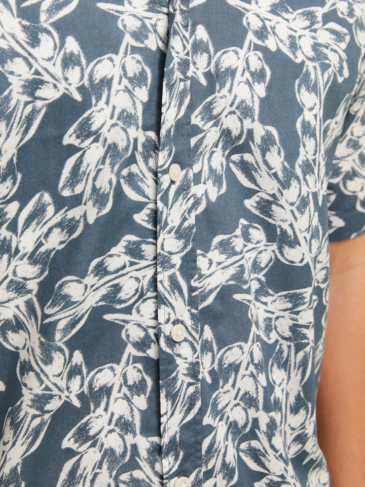 Jack & Jones Joshua Printed Short Sleeve Shirt Stormy Wheather