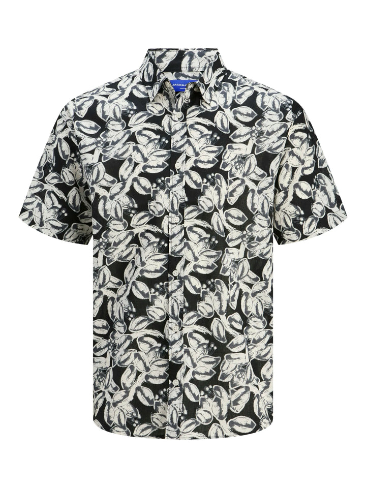 Jack & Jones Joshua Printed Short Sleeve Shirt Black