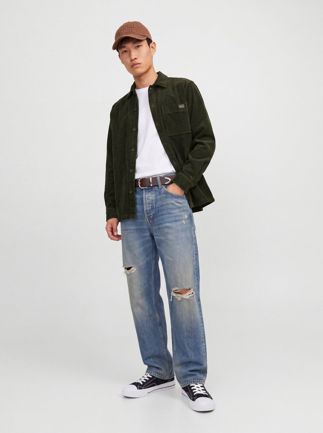 Jack & Jones Zac Corduroy Overshirt Green