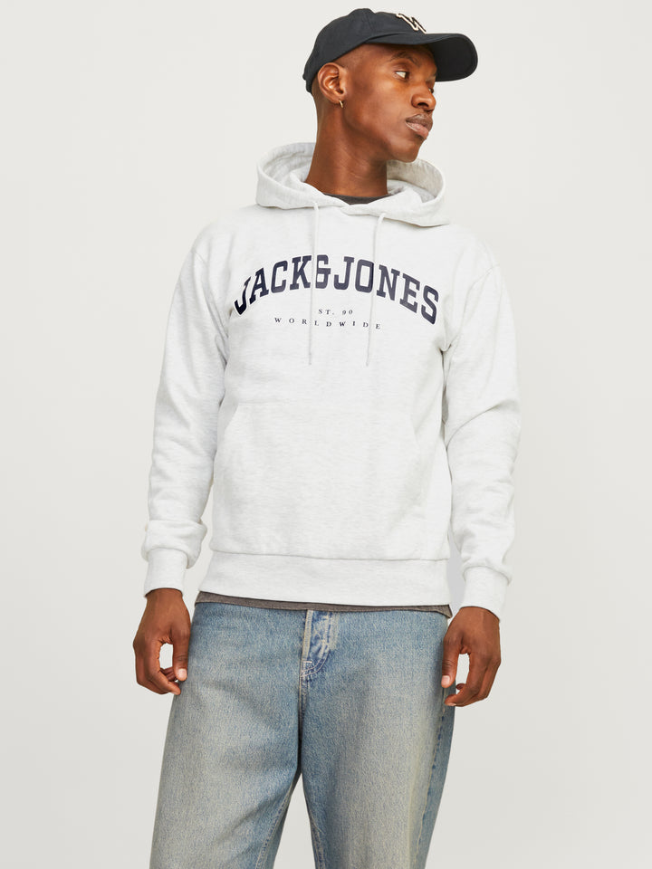 Jack & Jones Caleb Varsity Hoodie White Melange