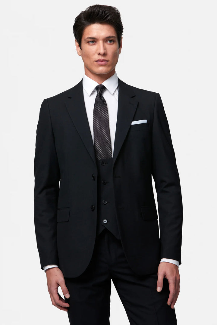 Benetti James Black Low Scoop Waistcoat