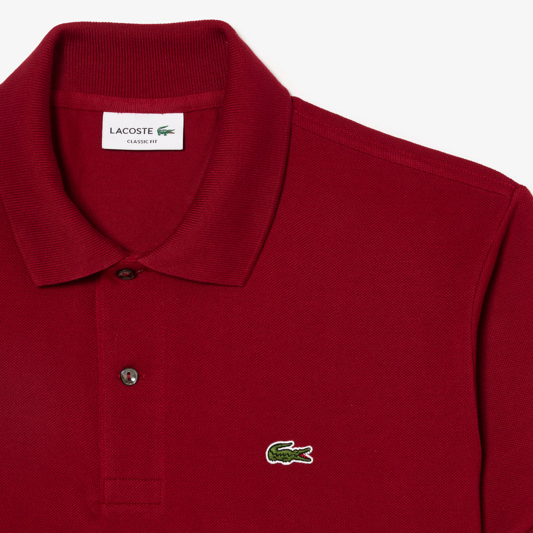 Lacoste Original Cotton Pique Polo Shirt Bordeaux