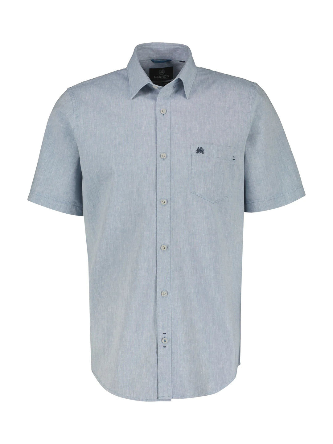 Lerros Short Sleeve Casual Shirt Storm Blue 3XL-6XL
