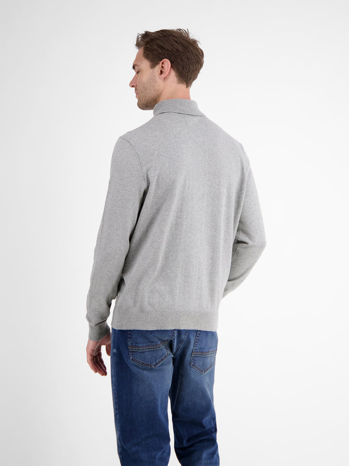 Lerros Cotton Rollneck Knit Platinum Grey Melange