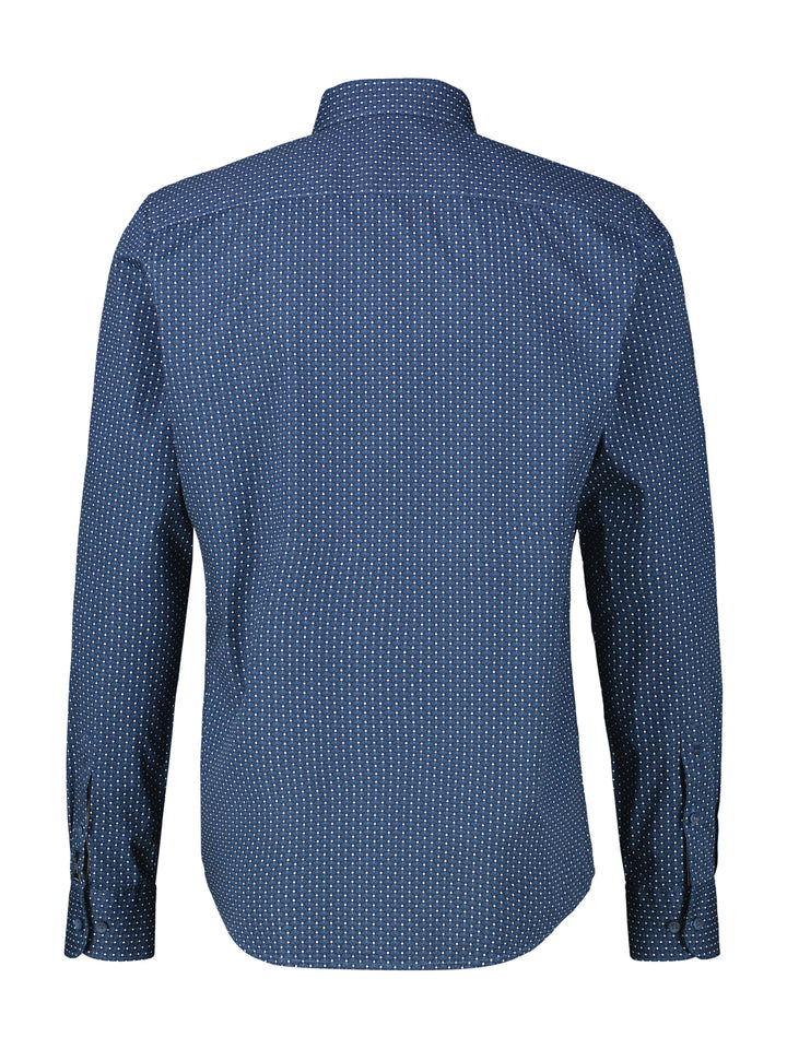 Lerros Casual Cotton Printed Shirt Storm Blue