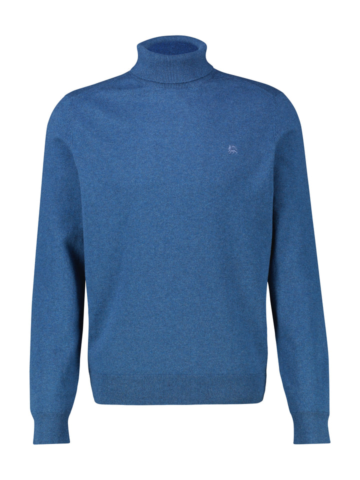 Lerros Cotton Rollneck Knit  Storm Blue Melange