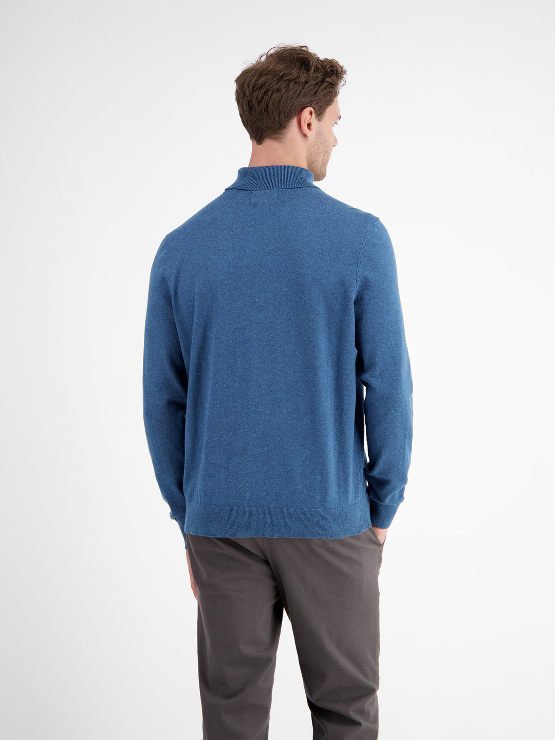 Lerros Cotton Rollneck Knit  Storm Blue Melange