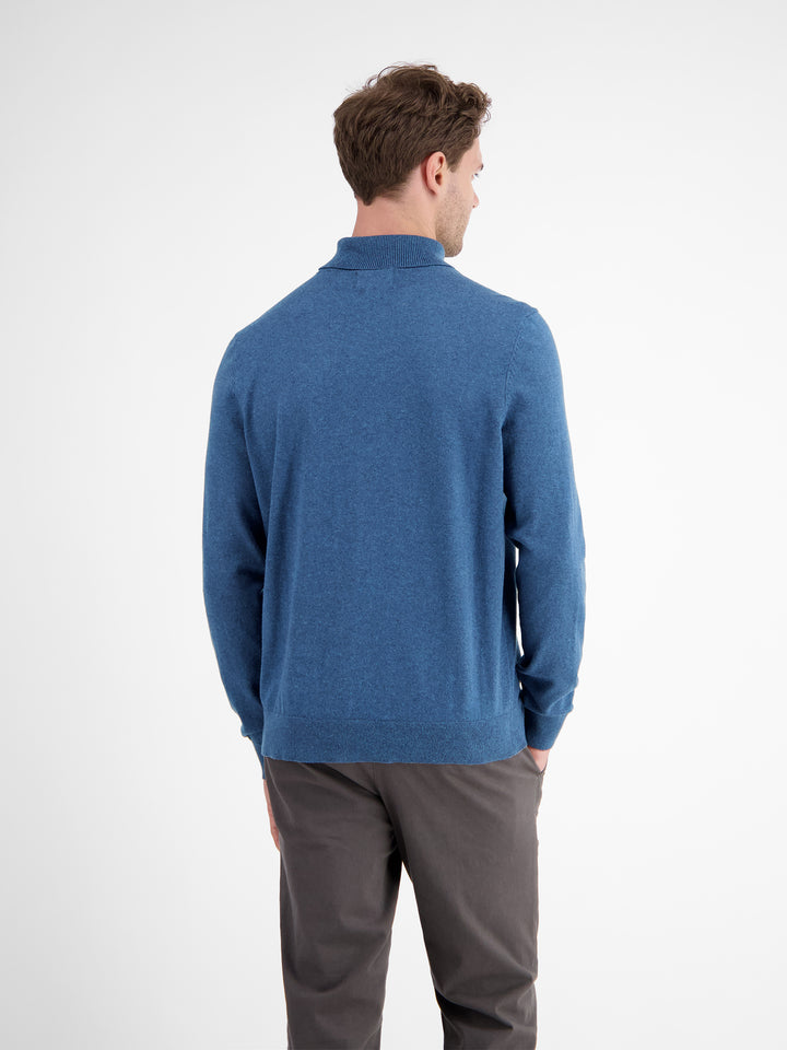 Lerros Cotton Rollneck Knit  Storm Blue Melange